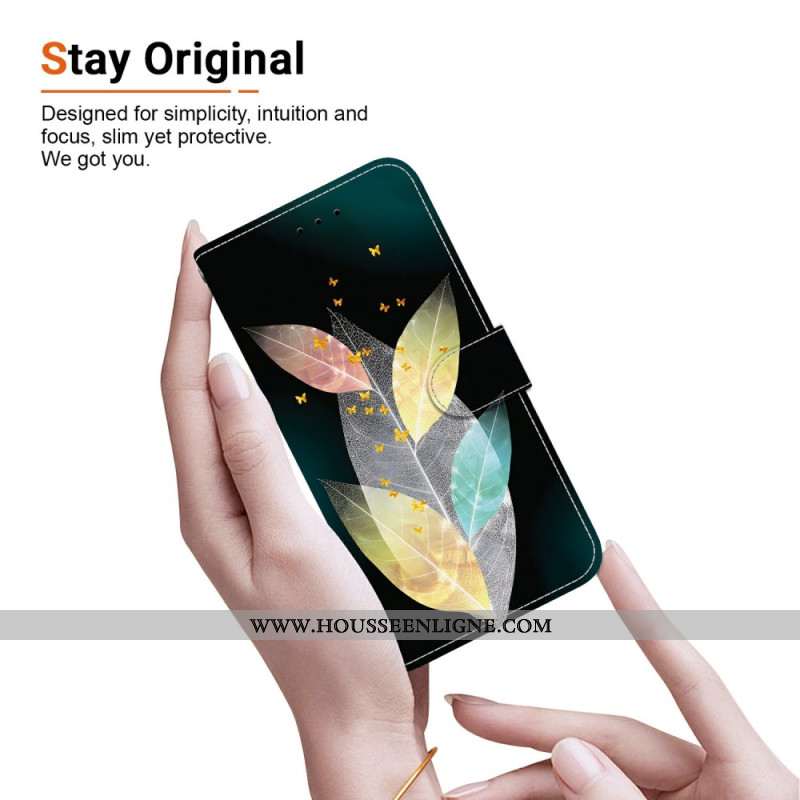 Housse Xiaomi 15T Feuilles Colorées