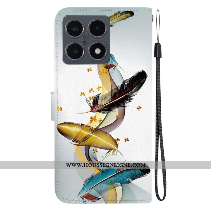 Housse Xiaomi 15T Feuilles Dorées