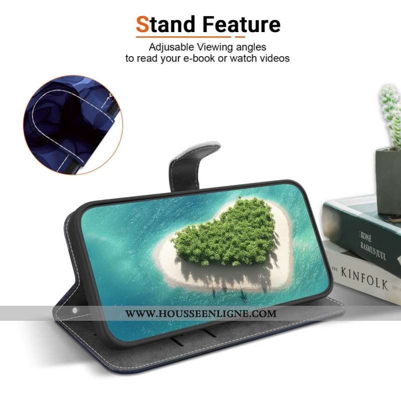 Housse Xiaomi 15T Fleurs Bleu Encre