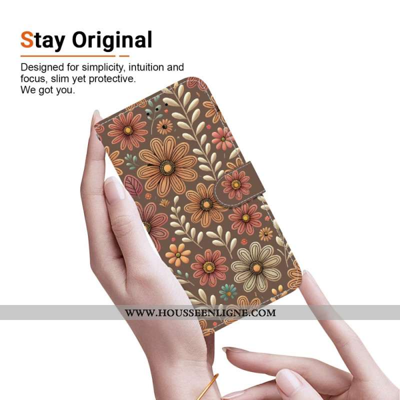 Housse Xiaomi 15T Florale Marron