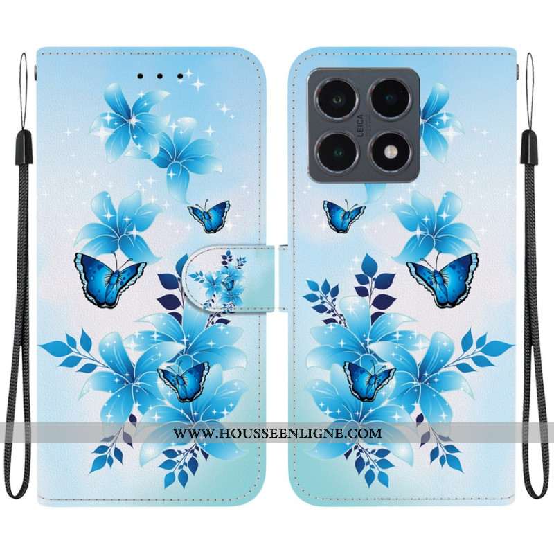 Housse Xiaomi 15T Impression Papillons Bleus