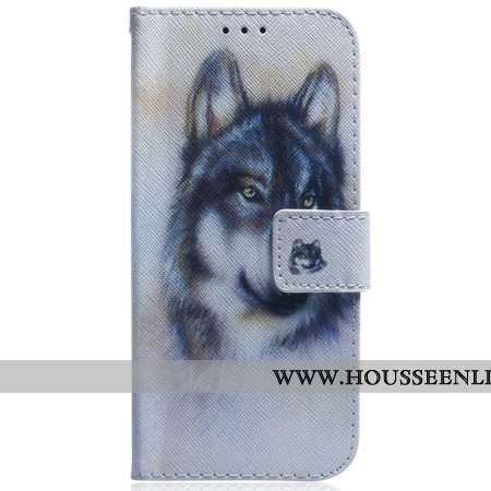 Housse Xiaomi 15T Loup Aquarelle
