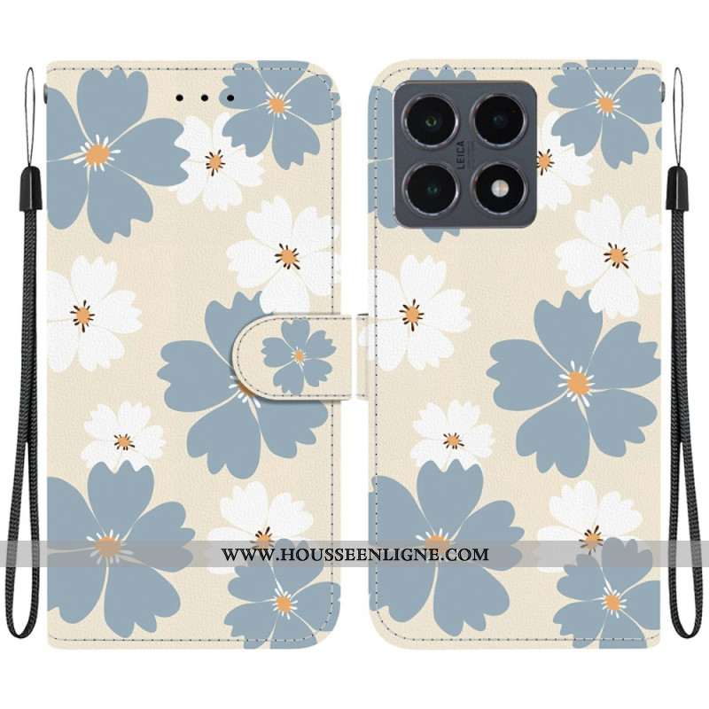 Housse Xiaomi 15T Marguerites Bleues et Blanches