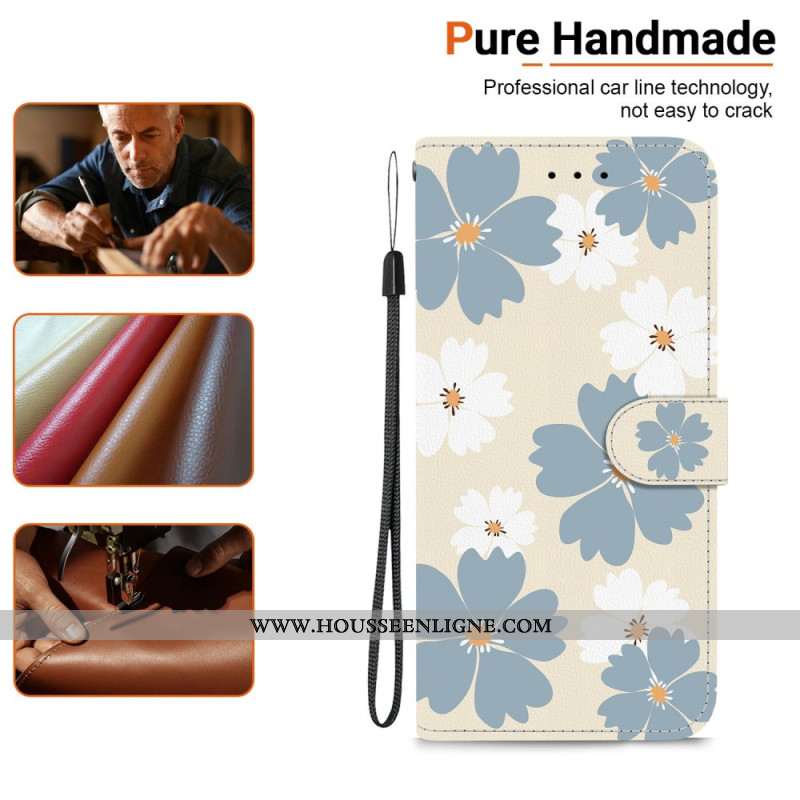 Housse Xiaomi 15T Marguerites Bleues et Blanches