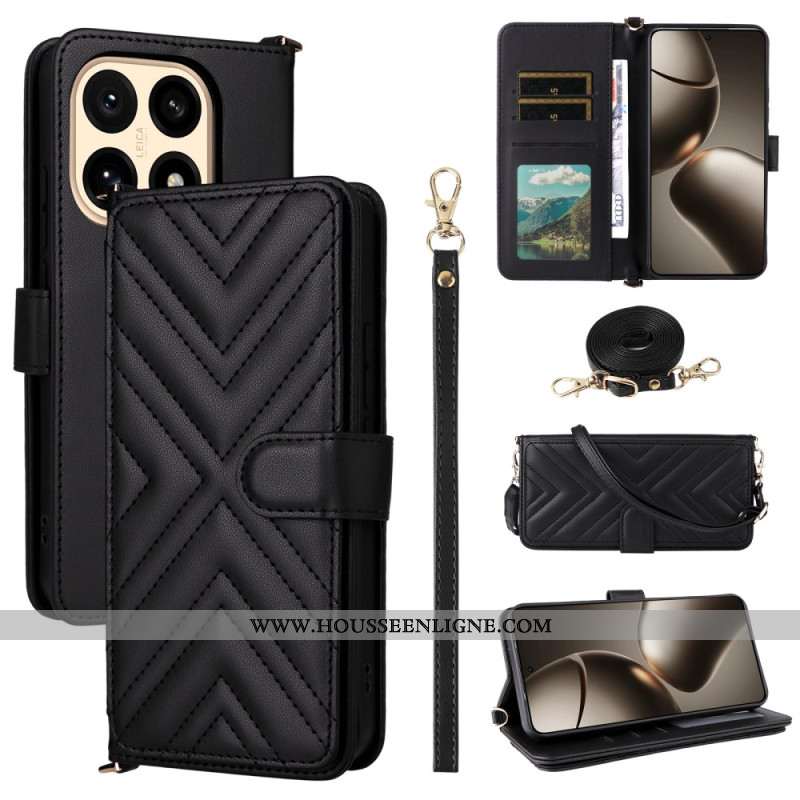 Housse Xiaomi 15T Matelassée avec Bandoulière et Dragonne