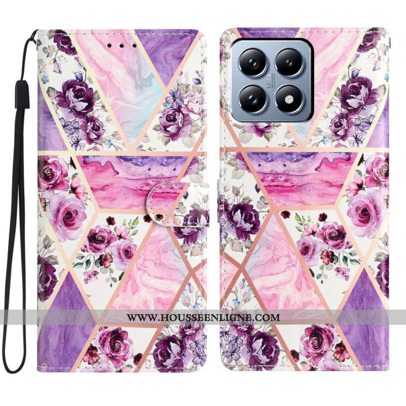 Housse Xiaomi 15T Motif Floral Violet