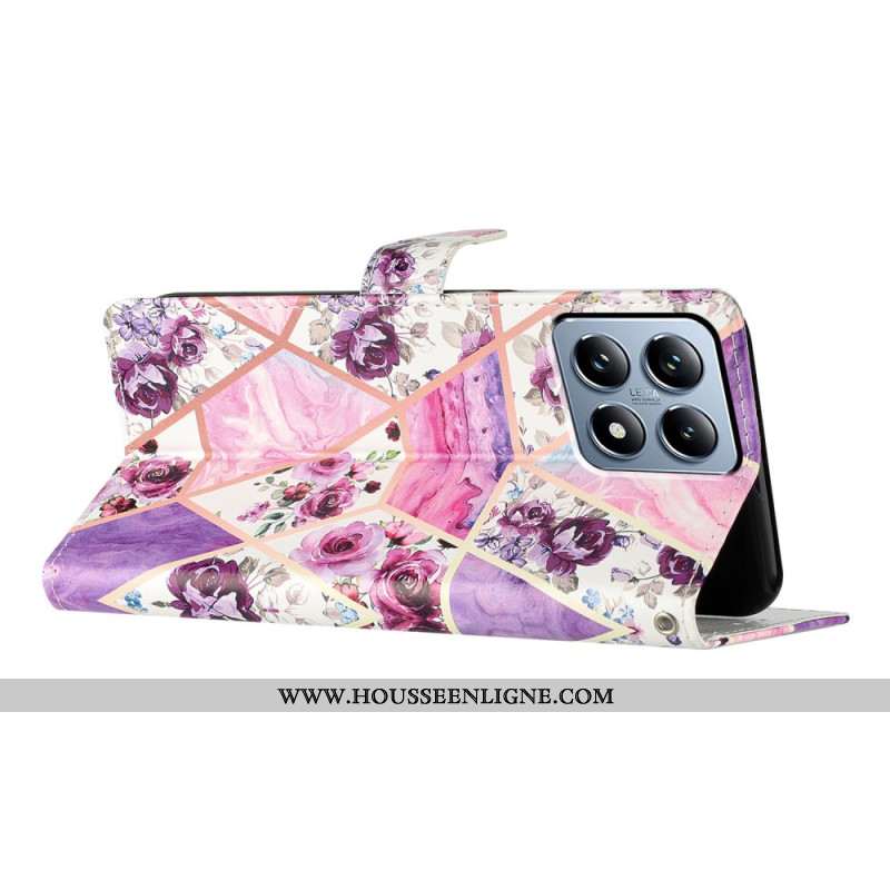 Housse Xiaomi 15T Motif Floral Violet