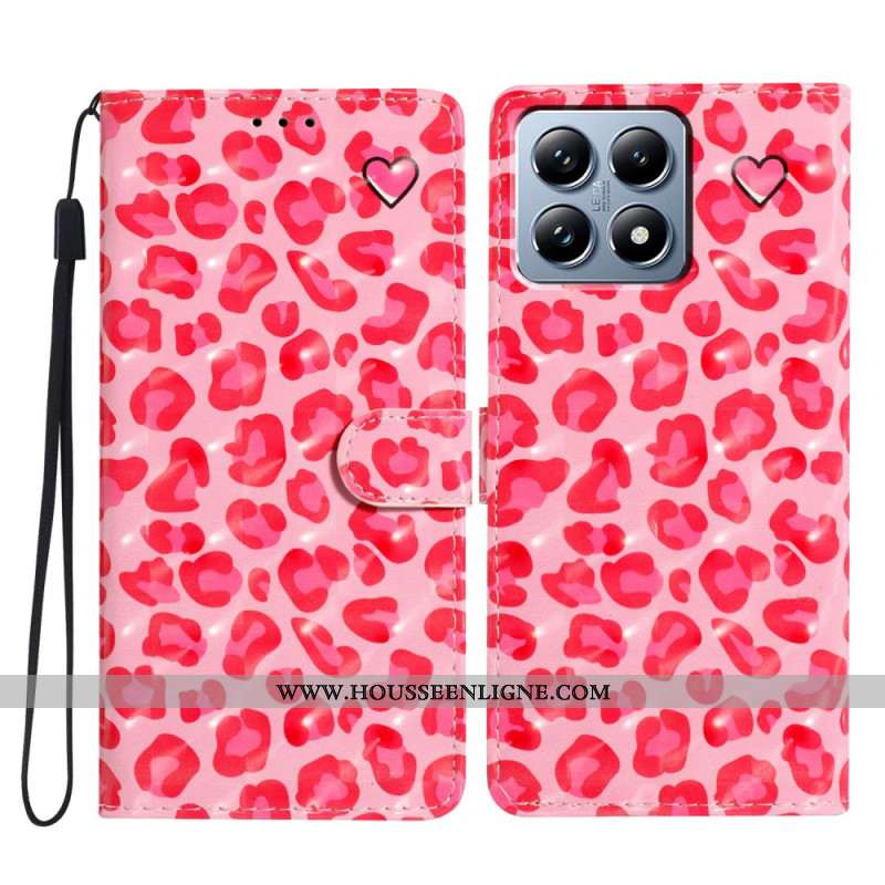 Housse Xiaomi 15T Motif Léopard Rose