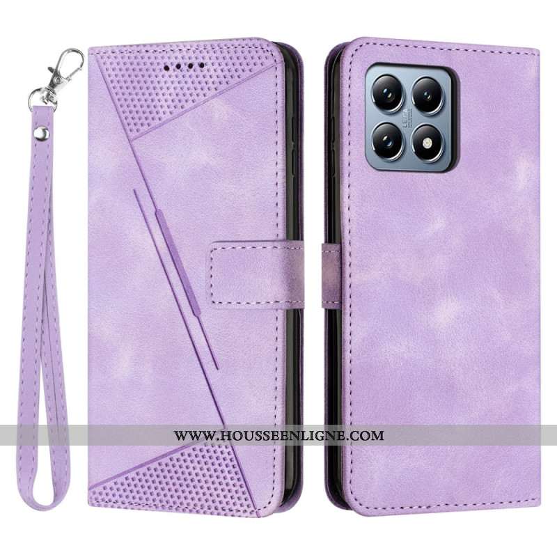 Housse Xiaomi 15T Motif Triangulaire et Lanière