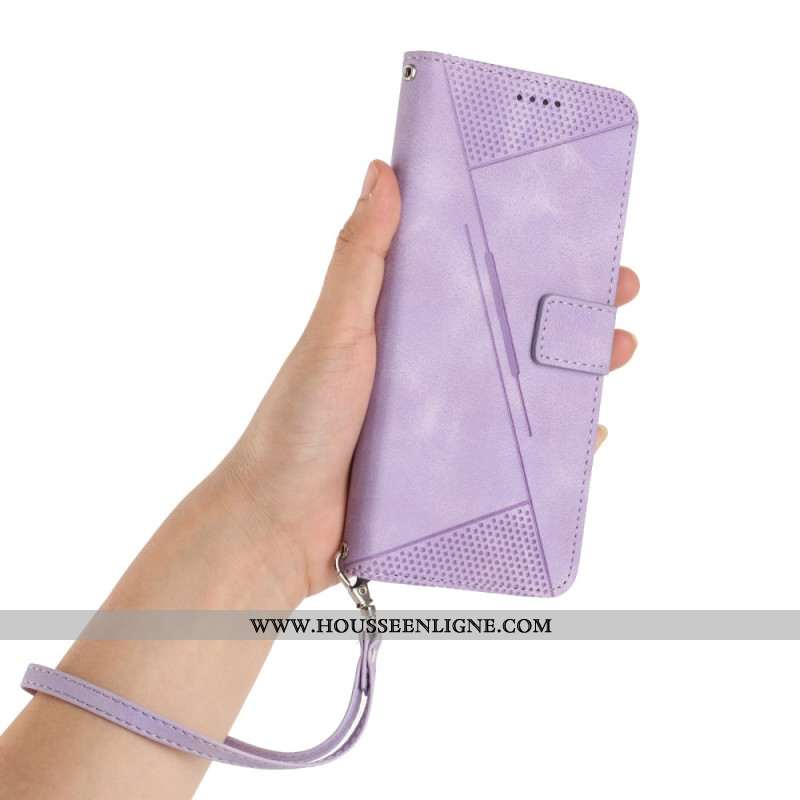 Housse Xiaomi 15T Motif Triangulaire et Lanière