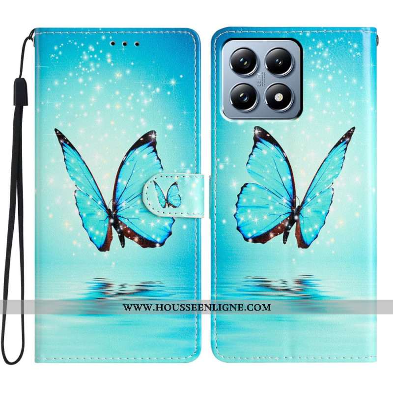 Housse Xiaomi 15T Papillon Bleu