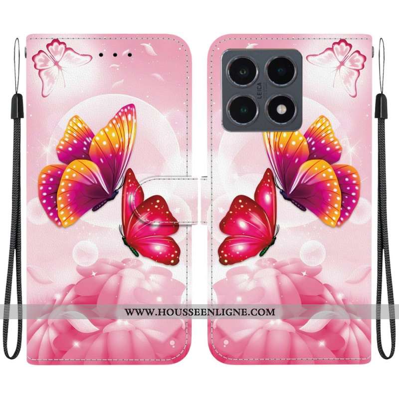 Housse Xiaomi 15T Papillons Roses