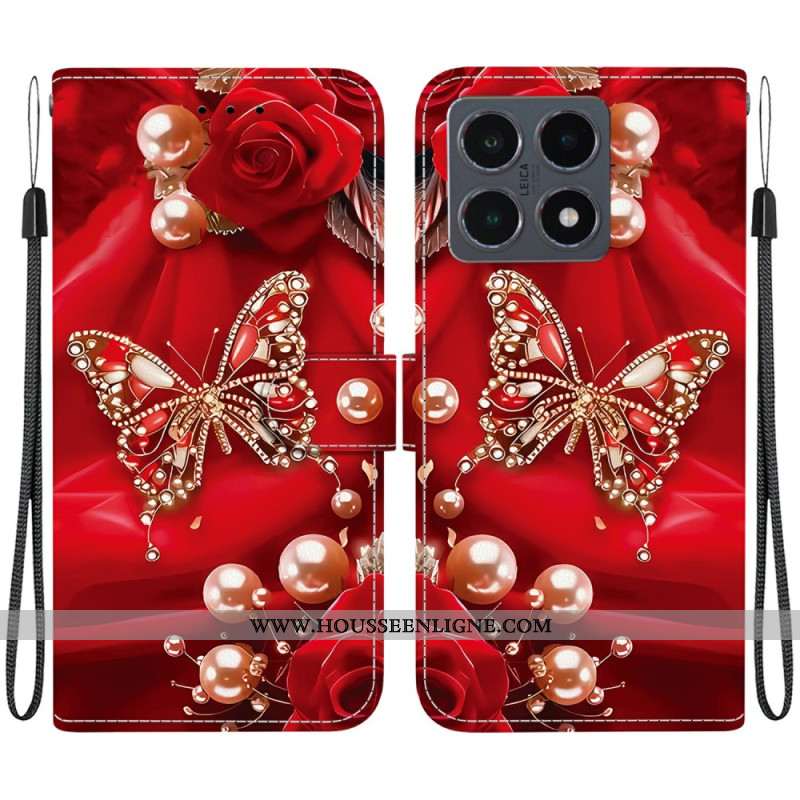 Housse Xiaomi 15T Papillons et Perles
