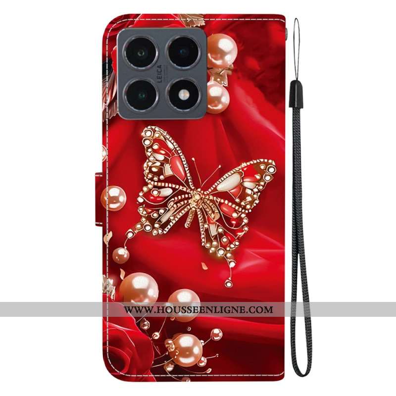 Housse Xiaomi 15T Papillons et Perles