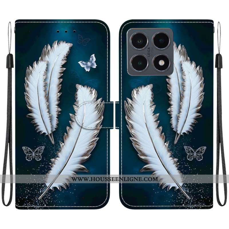 Housse Xiaomi 15T Plumes Blancs