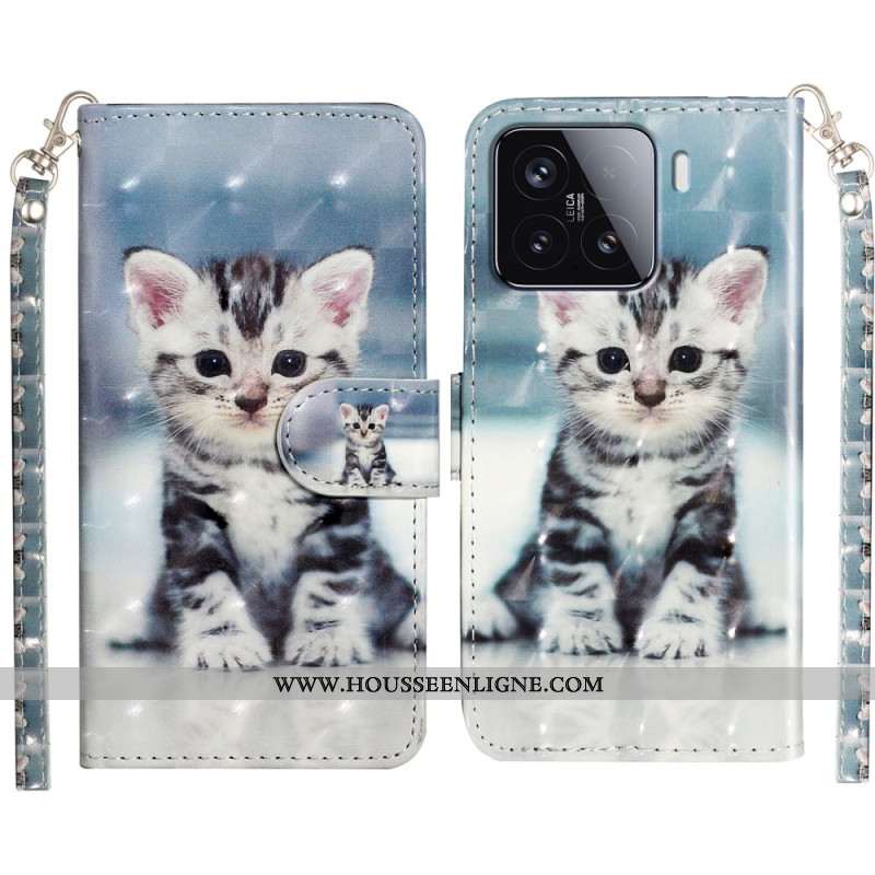 Housse Xiaomi 15T Pro Chaton à Lanière