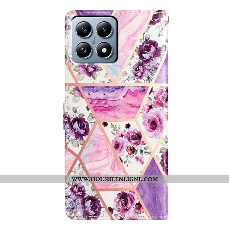 Housse Xiaomi 15T Pro Fleurs Violettes