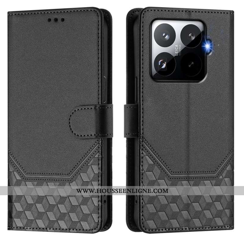 Housse Xiaomi 15T Pro Frise Losanges avec Lanière