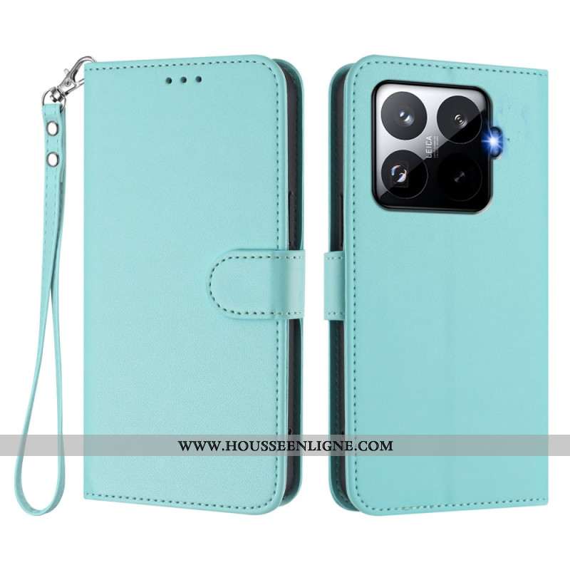 Housse Xiaomi 15T Pro MagSafe Effet Cuir à Lanière