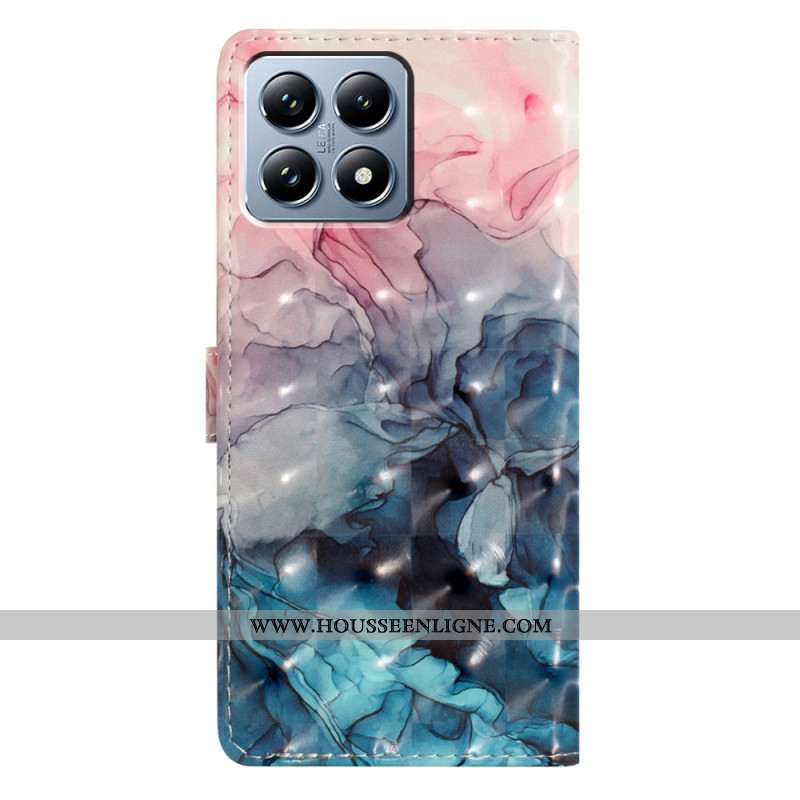Housse Xiaomi 15T Pro Marbre Rose et Bleu