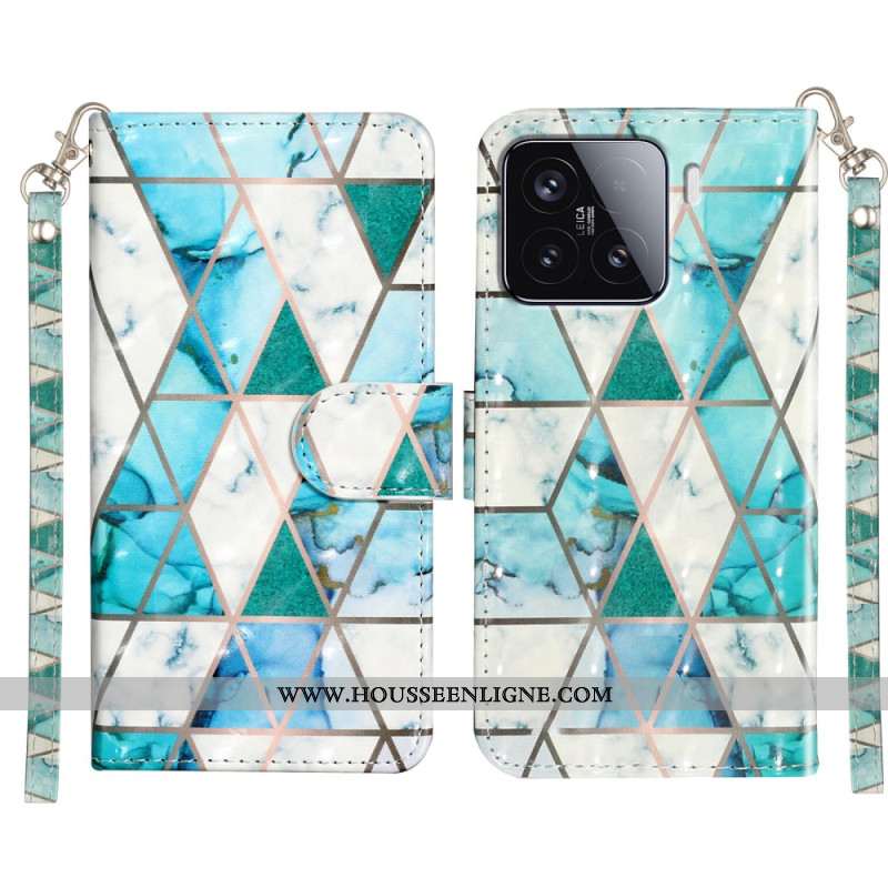 Housse Xiaomi 15T Pro Marbre Vert à Lanière