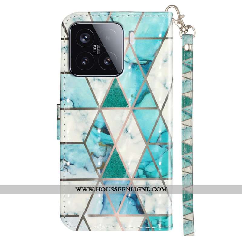 Housse Xiaomi 15T Pro Marbre Vert à Lanière