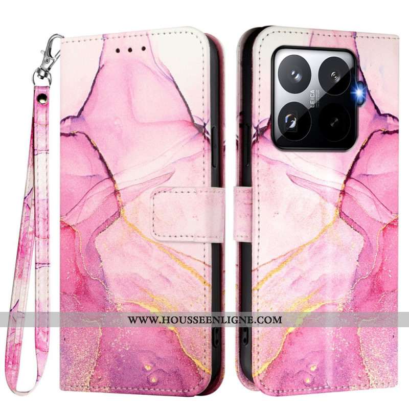 Housse Xiaomi 15T Pro Marbre à Lanière