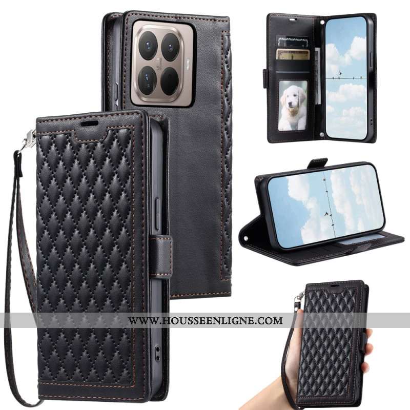 Housse Xiaomi 15T Pro Matelassée avec Lanière