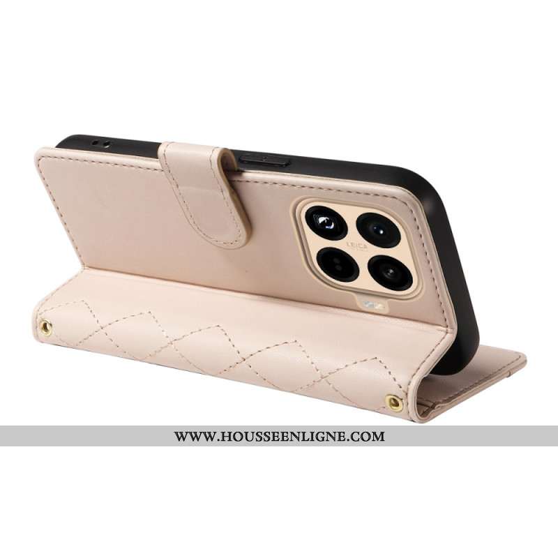 Housse Xiaomi 15T Pro Matelassée avec Lanière et Bandoulière