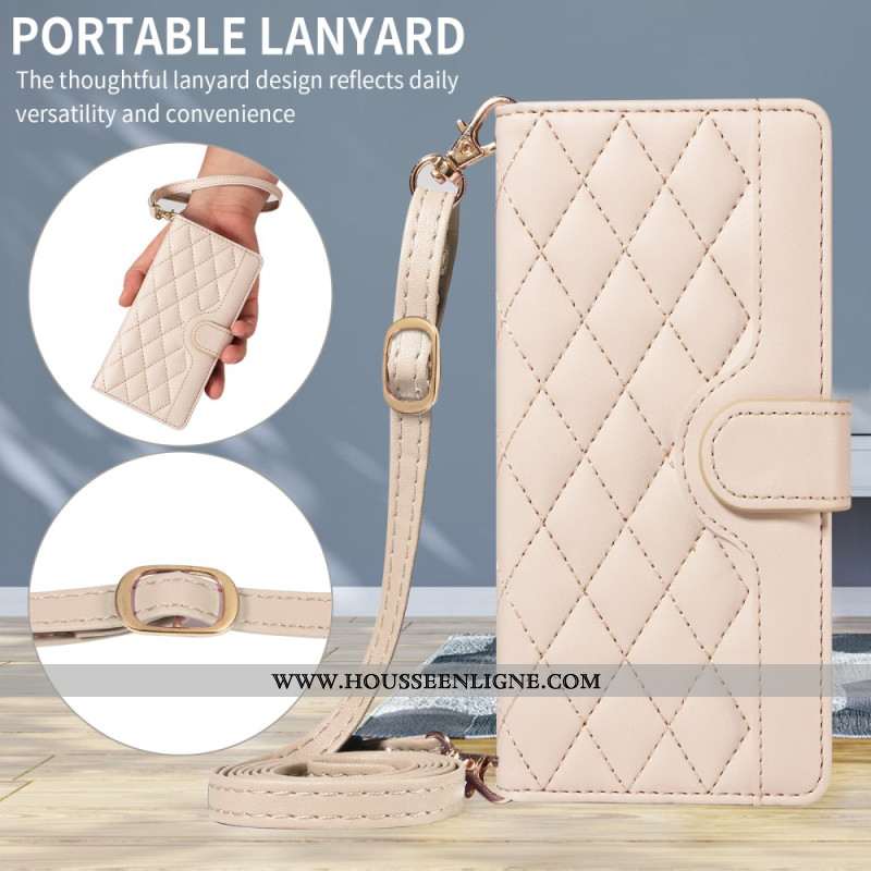 Housse Xiaomi 15T Pro Matelassée avec Lanière et Bandoulière