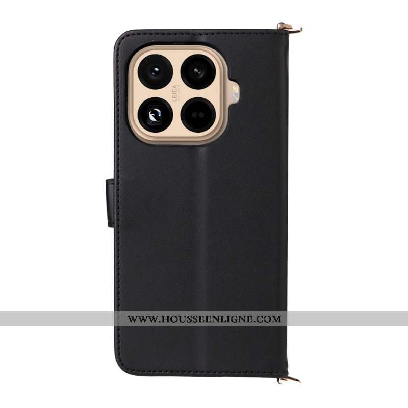 Housse Xiaomi 15T Pro Matelassée avec Lanière et Dragonne