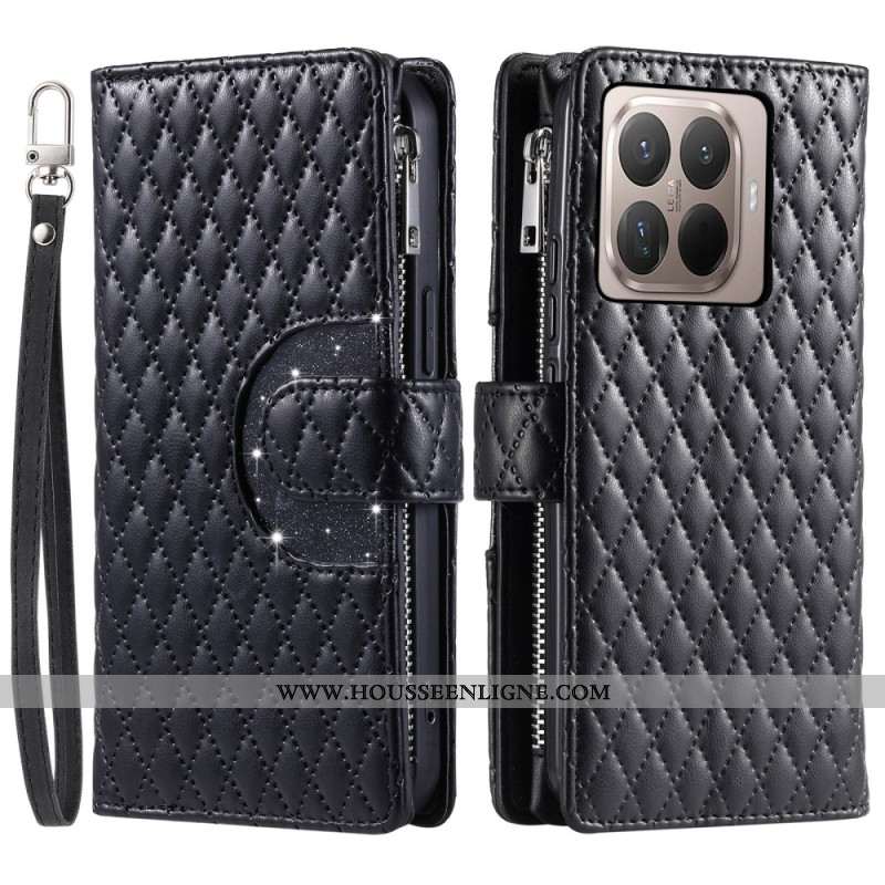 Housse Xiaomi 15T Pro Matelassée avec Poche Zippée