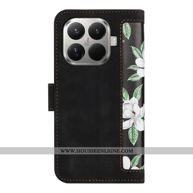 Housse Xiaomi 15T Pro Motif Floral avec Lanière
