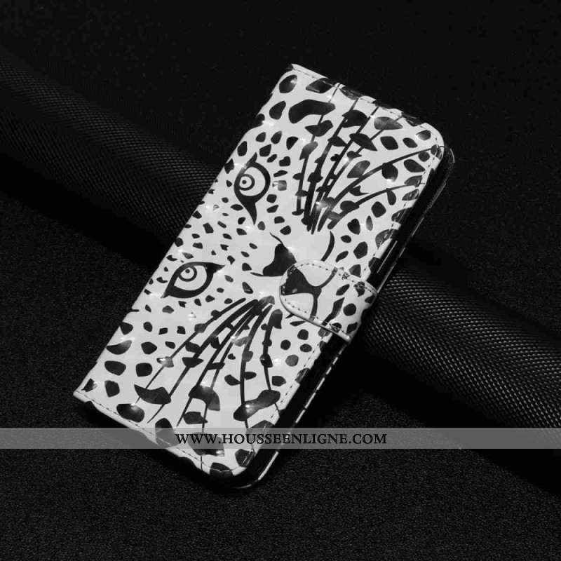 Housse Xiaomi 15T Pro Motif Léopard à Lanière