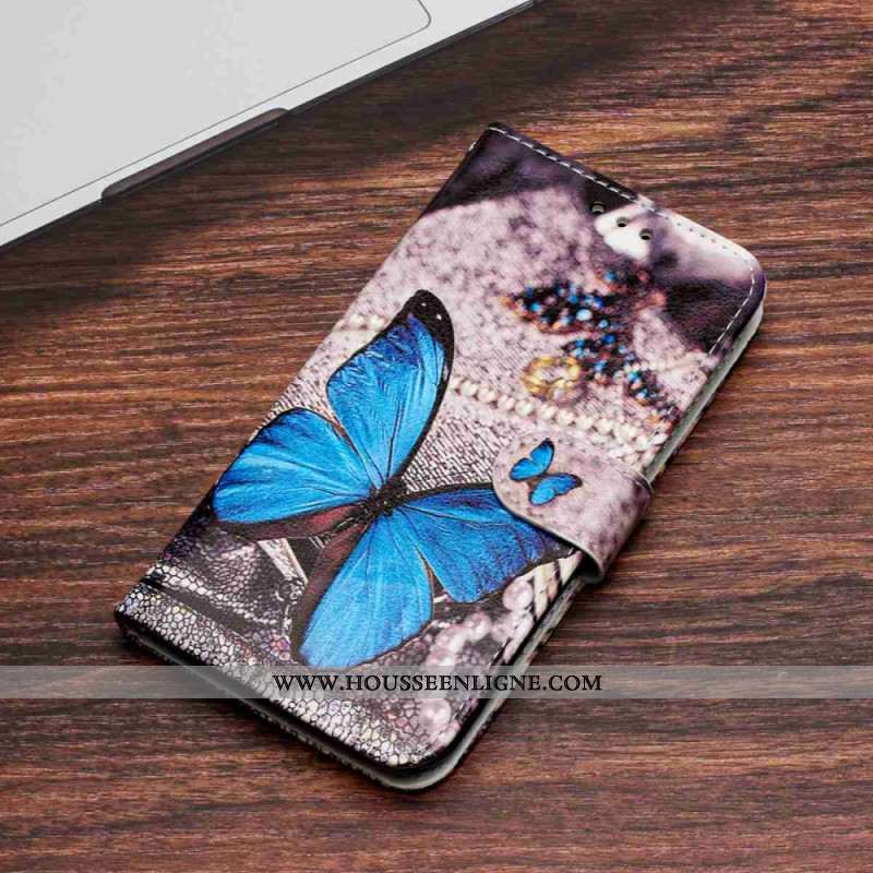 Housse Xiaomi 15T Pro Papillon Bleu