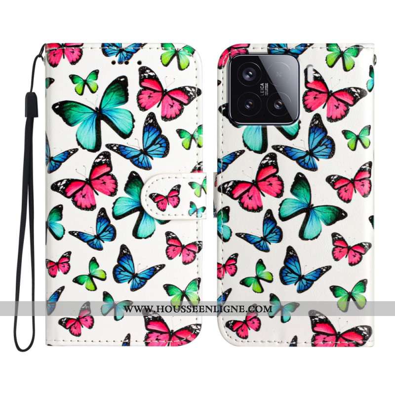 Housse Xiaomi 15T Pro Papillons Colorés