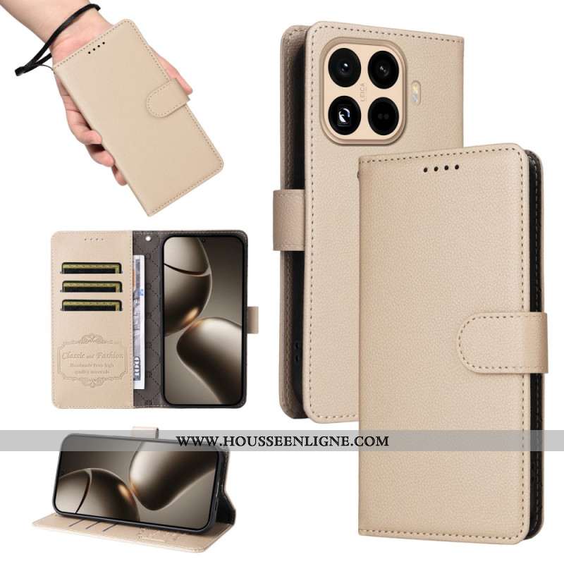 Housse Xiaomi 15T Pro Portefeuille RFID Effet Cuir