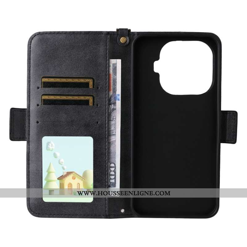 Housse Xiaomi 15T Pro Portefeuille avec Bandoulière