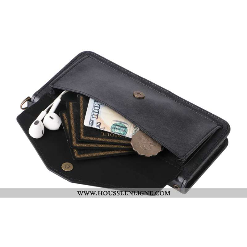 Housse Xiaomi 15T Pro Portefeuille avec Bandoulière