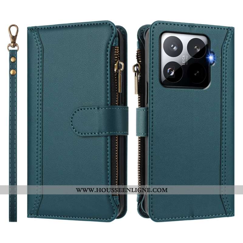 Housse Xiaomi 15T Pro Portefeuille à Lanière