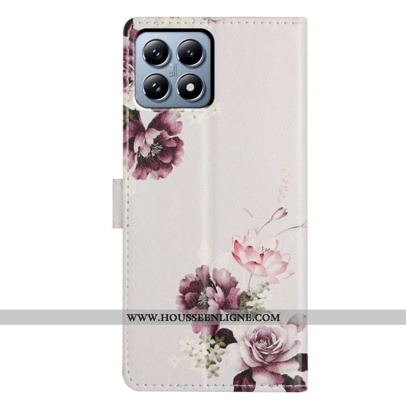 Housse Xiaomi 15T Pro Roses Violettes