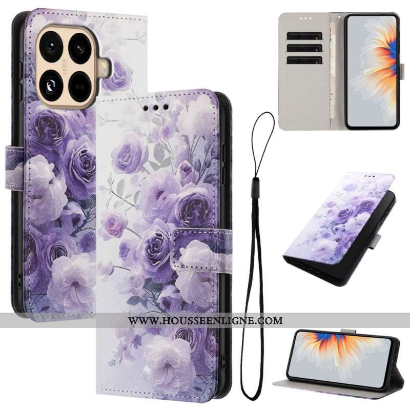 Housse Xiaomi 15T Pro Roses Violettes