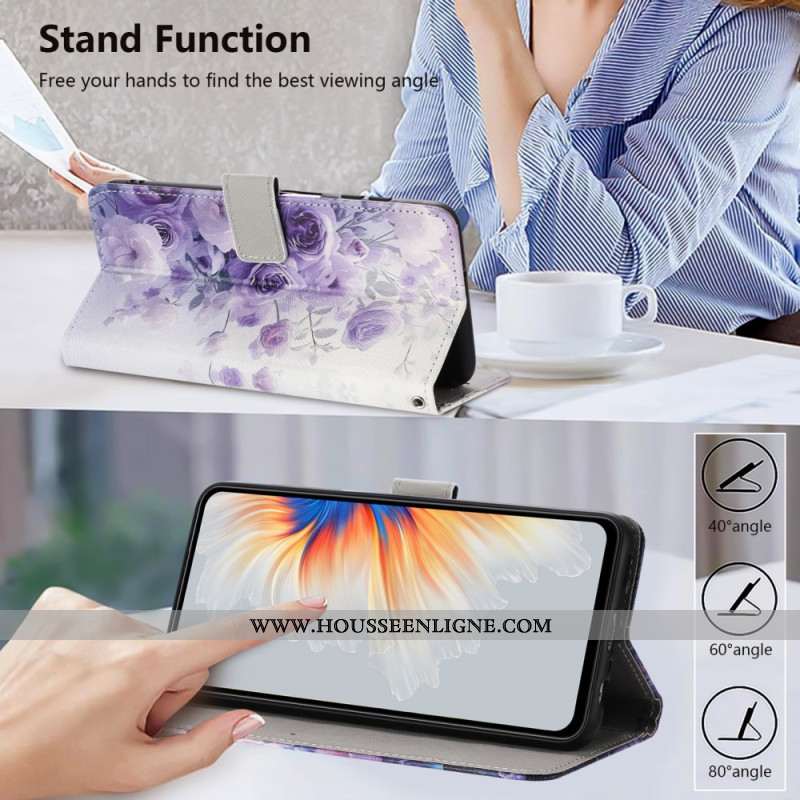 Housse Xiaomi 15T Pro Roses Violettes