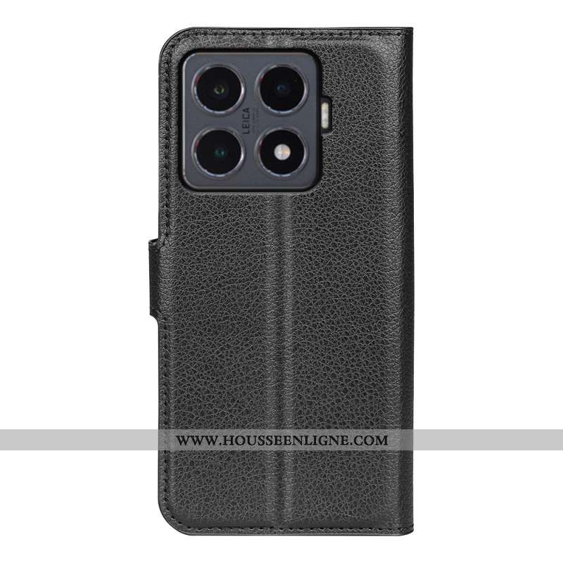 Housse Xiaomi 15T Pro Simili Cuir Litchi