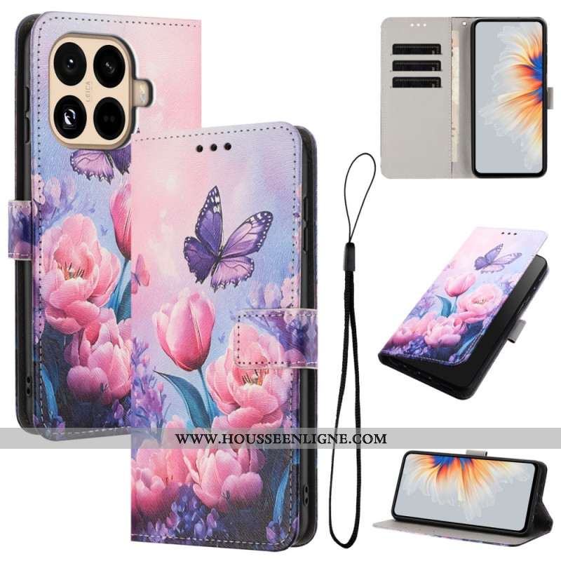 Housse Xiaomi 15T Pro Tulipes et Papillons