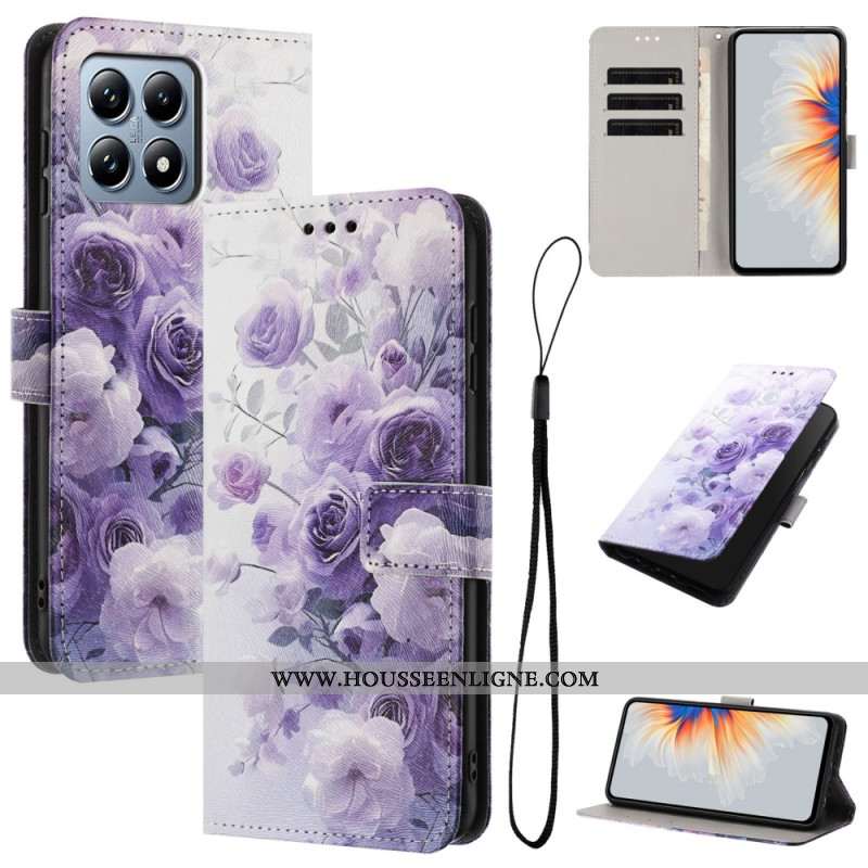 Housse Xiaomi 15T Roses Violettes