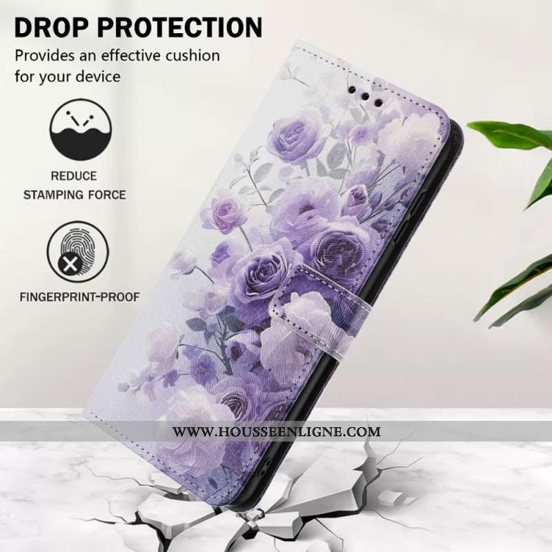 Housse Xiaomi 15T Roses Violettes
