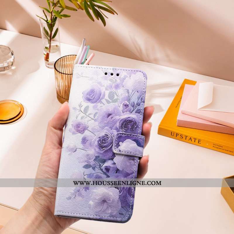 Housse Xiaomi 15T Roses Violettes