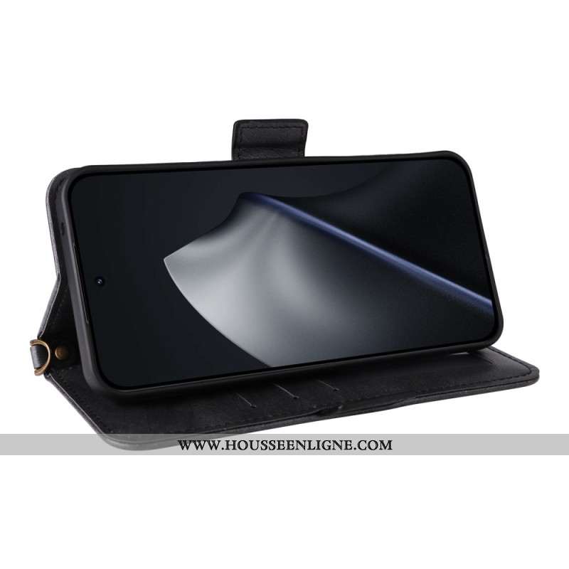 Housse Xiaomi 15T Vintage avec Bandoulière