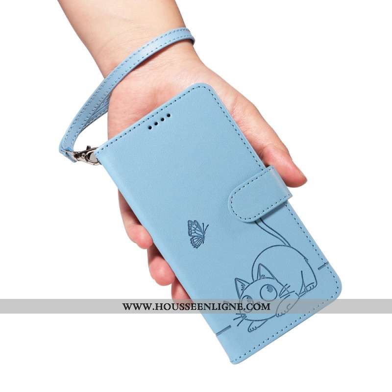 Housse Xiaomi 17 Chat Graphique à Lanière